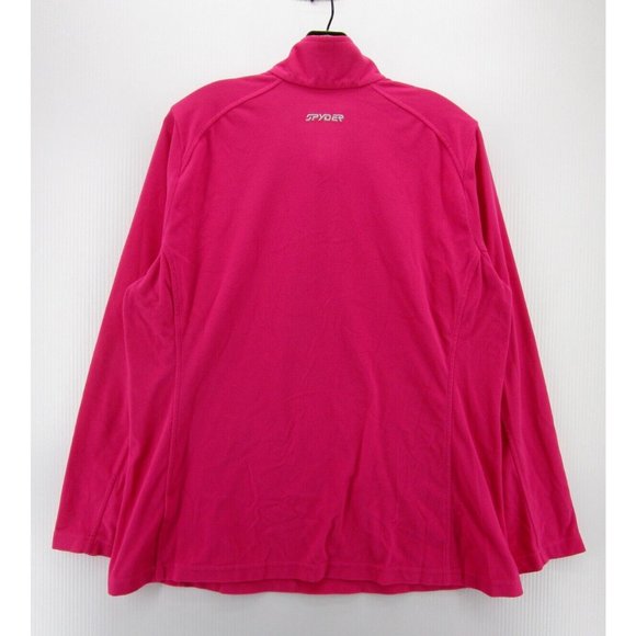 Spyder Jacket Girls 18 Fleece Windbreaker 1/4 Zip Pullover Beaded Logo - Picture 6 of 9